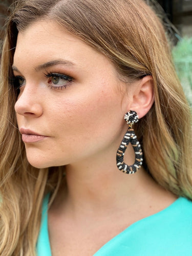 Black Beaded Earrings freeshipping - Belle Isabella Boutique