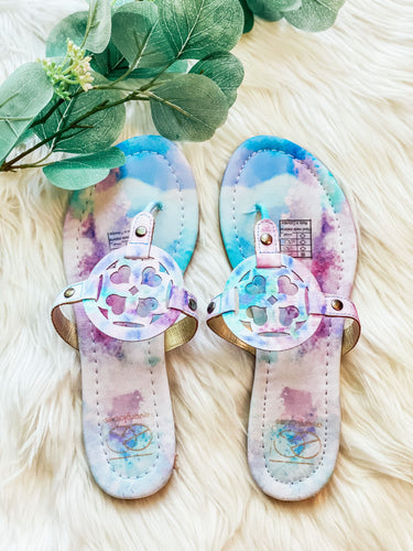 Tie-Dye Sandals freeshipping - Belle Isabella Boutique