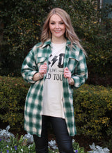 Load image into Gallery viewer, Harlow Green Plaid Shacket
